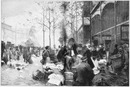 Exposition décennale - Les Halles à Paris.(Appartient à la ville de Paris.) 1900年博 ディセンナーレ展覧会 － パリ レ・アール風景（パリ市所蔵）