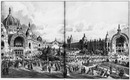 Au Champ de Mars.- Vue générale des palais et du parc.1900年博 シャン・ド・マルス会場 － 諸展示館と公園の全景
