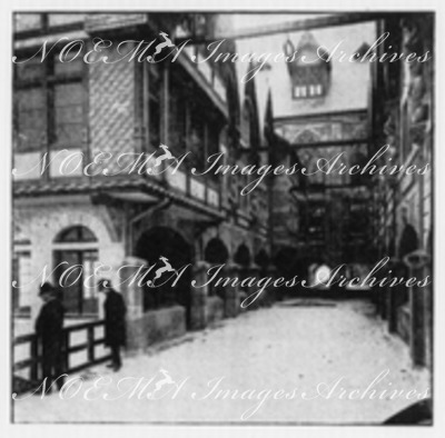 Au Vieux Paris.La rue du Pont-au-Change.1900年博 「古いパリ」 － 為替橋通り