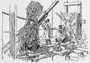 Les travaux de l'Exposition universelle de 1889. - 1 et 2. Les ateliers de sculpture : modelage des figures décoratives. 建設現場 1 と 2 彫刻のアトリエ 彫像の塑造