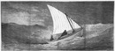 "Le nautilus, bateau americain qui vient de traverser l'Atlantique. (Exposé dans un chalet de l'avenue Rapp.)" 「ノーチラス号」、大西洋を横断したばかりのアメリカの船(ラップ通りのシャレーにて展示）