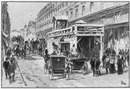 "Les travaux de Paris.Puits d'acces du Métropolitain, rue Saint-Honore." 1900年博 パリの工事 サントノーレ通りの地下鉄工事抗への入口