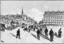 Les travaux de Paris.La rue du Bac et le Pont-Royal.1900年博 パリの工事 バック通りとロワイヤル橋