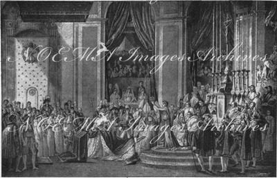 "La peinture française pendant le cours du siècle.- Le couronnement de Napoléon, tableau de David." 1900年博 19世紀のフランス絵画 － ダヴィッド作「ナポレオンの戴冠」