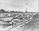 Au bord de la Seine.- Charriage du sable et de la chaux pour l'approvisionnement des bétonnières.1900年博 セーヌ河岸 － コンクリートミキサー用に砂と石灰を運搬する