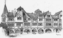 Le Vieux Paris.- Rue des Remparts.1900年博 「古いパリ」 － ランパール（城壁）通り