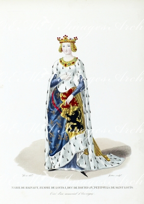 マリ・ド・エノー（聖王ルイの孫ブルボン公ルイ一世の夫人）Marie de Hainaut（Femme de Louis I, Duc de Bourbon,Petit-Fils de Saint Louis）