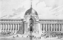 Entrée principale du Petit Palais des Champs-Elysées (D'après la maquette de novembre 1898.) 1900年博 シャン＝ゼリゼのプチ・パレ正面入口 －（1898年11月の模型より）