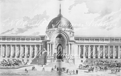 Entrée principale du Petit Palais des Champs-Elysées (D'après la maquette de novembre 1898.) 1900年博 シャン＝ゼリゼのプチ・パレ正面入口 －（1898年11月の模型より）