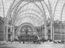 "Projet définitif du Grand Palais des Champs-Elysées.- Vue intérieure du croisement des grands nefs, d'après les documents officiels." 1900年博 シャン＝ゼリゼのグラン・パレの最終プラン － 公式資料による外陣の交差点の内部