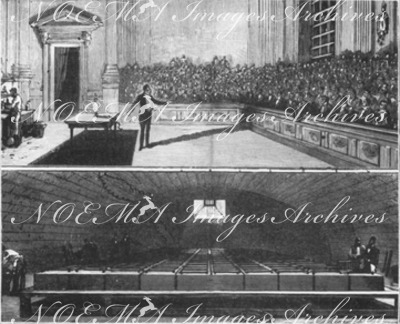 "La physique et les physiciens.L'expérience de l'œuf électrique de Davy, dans un cours public de Paris, en 1830." 1900年博 物理と物理学者たち 1830年デイヴィー氏がパリで行なった電気卵の実験