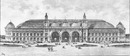 Premiers concours: Les palais des Champs-Elysées.- Facade principale du Grand Palais; projet de M.Girault (4e prime).1900年博 最初のコンペティション： シャン＝ゼリゼ会場の展示場 － グラン・パレの正面ファサード；ジロー氏によるプロジェクト（4席）