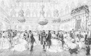 "La vie et les moeurs pendant le siècle.- Un grand bal dans la salle des Maréchaux, aux Tuileries, en 1858 (d'après un document de l'époque)." 1900年博 19世紀の生活と風俗 － 1858年、チュイルリーの元帥の間で催された大舞踏会（当時の資料による）