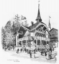 Le Pavillon de la Suisse.Vue d'ensemble.1900年博 スイス館 － 全景