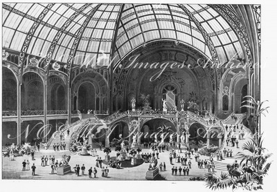 Le Grand Palais des Champs-Elysées.- Escalier d'honneur dans le hall 1900年博 シャン＝ゼリゼ会場のグラン・パレ － ホールの名誉階段