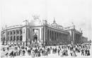 Le Grand Palais des beaux-arts.- Facade principale sur l'avenue Nicolas.1900年博 大工芸館 － ニコラ大通りに面した正面ファサード