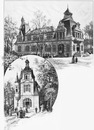 Le Pavillon du Luxembourg.1.Facade principale sur la Seine.- 2.Facade est.1900年博 ルクセンブルグ館 1.セーヌ河に面した正面ファサード 2.東面ファサード