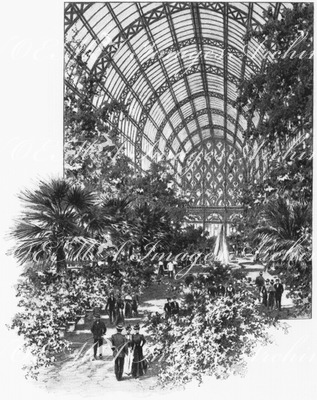 Le Palais de l'horticulture.- Pendant l'Exposition.1900年博 園芸館 － 博覧会会期中の様子