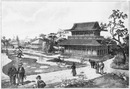 Le Japon au Trocadéro.- Vue générale des bâtiments et du jardin.1900年博 トロカデロ会場の日本館 － 建物と庭園の全景