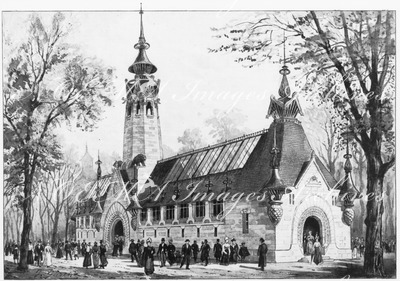 Le Pavillon de la Finlande.- Vue générale.1900年博 フィンランド館 － 全景