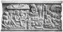 Exposition coloniale néerlandaise.- Fragment de frise en haut relief du temple de Boeroe-Boédor.1900年博 オランダ領展 － ボーロー＝ボエドール寺院にあるレリーフのフリーズの部分