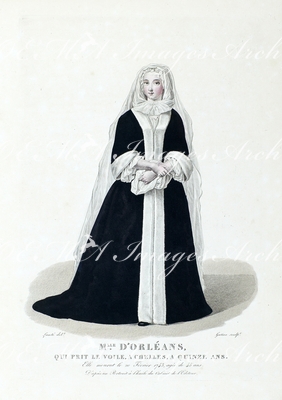 オルレアン嬢（15歳で、シェル修道院入所）  Mademoiselle d'Orleans(Qui prit le voile ,à Chelles, à quinze ans)
