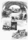 Autour de la Tour Eiffel.1900年博 エッフェル塔の付近