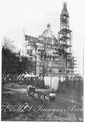 Le Pavillon de l'Allemagne.Etat d'avancement de la construction (novembre 1899).1900年博 ドイツ館 工事進展状況 （1899年11月時点）