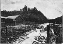 Au Trocadéro.- Tranchée pour le dégagement de la circulation; construction des murs de soutenement en béton arme.1900年博 トロカデロ会場 － 車両の出口用の溝； 鉄筋コンクリートの支え壁を建設する