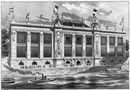 Les Palais des congrès et de l'économie sociale - Facade sur la Seine (rive droite).1900年博 会議場と社会経済館 － セーヌ河に面した壁面（右岸）