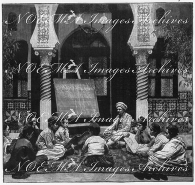 L'Algérie.- Une école arabe à Alger.1900年博 アルジェリア － アルジェのアラブ人学校