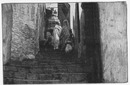 "Dans les vieux quartiers, autour de la Kasbah d'Alger." 1900年博 アルジェのカスバ付近の古い街角