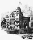 Le pavillon Ottoman.- Facade est et facade sur la Seine.1900年博 オスマン帝国館 － 東側ファサードとセーヌ河に面したファサード