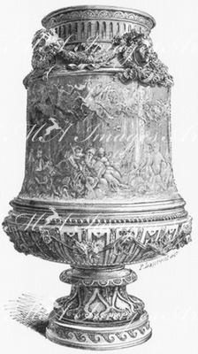 Les expositions de la manufacture de Sèvres.Grand vase décoré dit <<des Elements>>.1900年博 セーヴル製陶所展 － 「デ・ゼレモン(元素）」と呼ばれる大壺