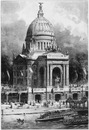 "Le pavillon national des Etats-Unis.- Facade sur la Seine, au quai d'Orsay." 1900年博 合衆国館 － セーヌ河に面したファサード オルセー河岸側