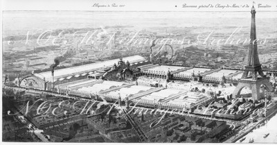 Panorama général du Champ-de-Mars et du Trocadéro 1900年博 シャン・ド・マルスとトロカデロ会場の大パノラマ