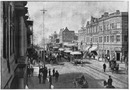 Le transvaal.- La Commissionner Street à Johannesburg en 1896.1900年博 トランスヴァール － 1896年のヨハネスバーグのコミッショナー街