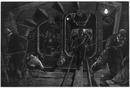 Le métropolitain municipal.- Travail souterrain au moyen du bouclier.1900年博 パリ市地下鉄 － 地下トンネルの中での作業