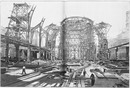 Le hall du Grand Palais.- L'échafaudage pour le montage des fermes.1900年博 グラン・パレのホール － 小屋組みのための足場作り