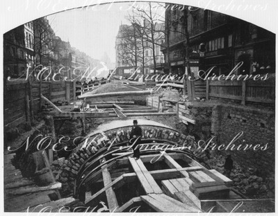 Le métropolitain municipal.- Le tunnel de la rue Saint-Antoine.1900年博 パリ市地下鉄 － サン・アントワーヌ通りの地下トンネル