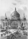 Pavillon d'entrée et grand vestibule du Palais des mines et de la métallurgie.1900年博 炭鉱と製鉄業館の入場口と玄関大ホール