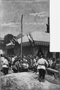 Le palais sibérien.- Bénediction du premier madrier.1900年博 シベリア館 － 祝福される第1番目の建材