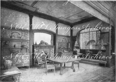 Le mobilier français aux Invalides.- Détail de la cheminée.1900年博 アンヴァリッド会場のフランス家具展 － 暖炉のディテール