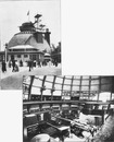 Exposition du Creusot.- Vue d'ensemble intérieure et vue extérieure.1900年博 クルーゾ展 － 内部と外部の全景