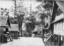 La grande pagode du Cambodge.- Le village laotien.1900年博 カンボジアの大寺院 － ラオスの村