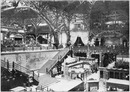 "Palais des pêches.- Vue générale du hall et des galeries, en bordure de la Seine." 1900年博 漁業展示館 － セーヌ河岸に面したホールとギャラリーの全景