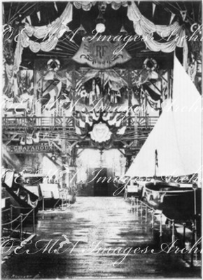 La navigation de commerce.- Escalier et galeries hautes.1900年博 商業航海館 － 階段と上部ギャラリー