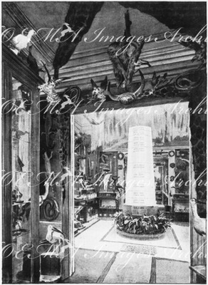 La Guyane française.- Vestibule et salle d'entrée.1900年博 フランス領ギニア館 － 玄関のホールと展示室