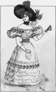 La mode et le costume à travers le siècle (1800 à 1830).Toilette de bal (1825).1900年博 モードとコスチュームの世紀（1800年から1830年まで） 1825年の舞踏会衣装