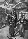 Le Palais de l'Algérie.- Caid et cavaliers indigènes.1900年博 アルジェリア館 － 原住民の首領と騎兵